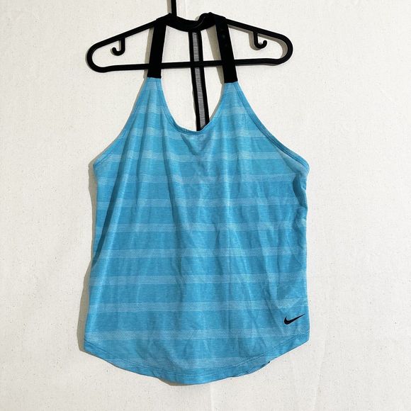 Nike Tank Top Womens XS Light Blue Dri-fit Loose Fit Lightweight Racer Back - Picture 1 of 9